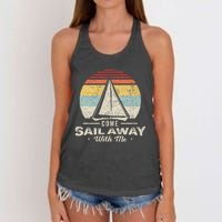 Vintage Retro Come Sail Away With Me Funny Sailing Women's Knotted Racerback Tank