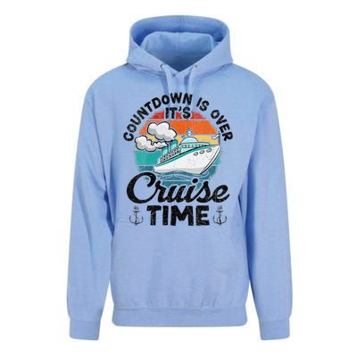 Vintage Retro Countdown Is Over Its Cruise Time Unisex Surf Hoodie