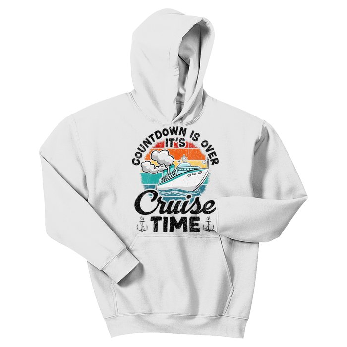 Vintage Retro Countdown Is Over Its Cruise Time Kids Hoodie