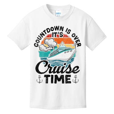 Vintage Retro Countdown Is Over Its Cruise Time Kids T-Shirt