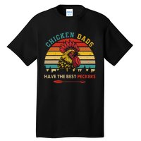 Vintage Retro Chicken Dads Have The Best Peckers Farmer Tall T-Shirt