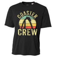 Vintage Rollercoaster Crew I Family Roller Coaster Cooling Performance Crew T-Shirt