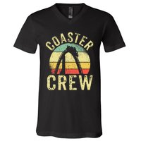 Vintage Rollercoaster Crew I Family Roller Coaster V-Neck T-Shirt