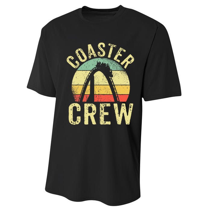 Vintage Rollercoaster Crew I Family Roller Coaster Performance Sprint T-Shirt