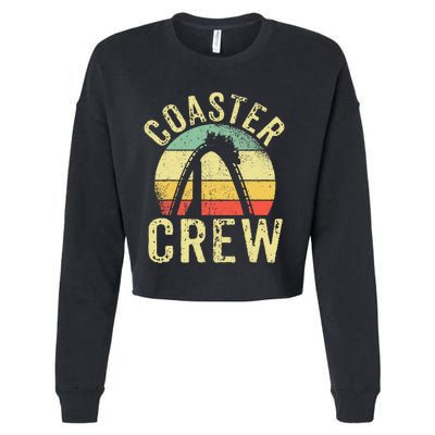 Vintage Rollercoaster Crew I Family Roller Coaster Cropped Pullover Crew