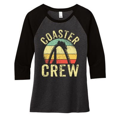 Vintage Rollercoaster Crew I Family Roller Coaster Women's Tri-Blend 3/4-Sleeve Raglan Shirt