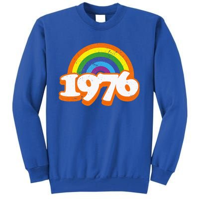 Vintage Rainbow College High School Class Of 76 1976 Reunion Tall Sweatshirt