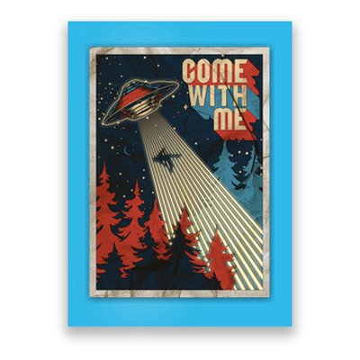 Vintage Retro Come With Me UFO Poster Poster