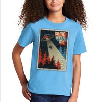 Vintage Retro Come With Me UFO Poster Kids T-Shirt