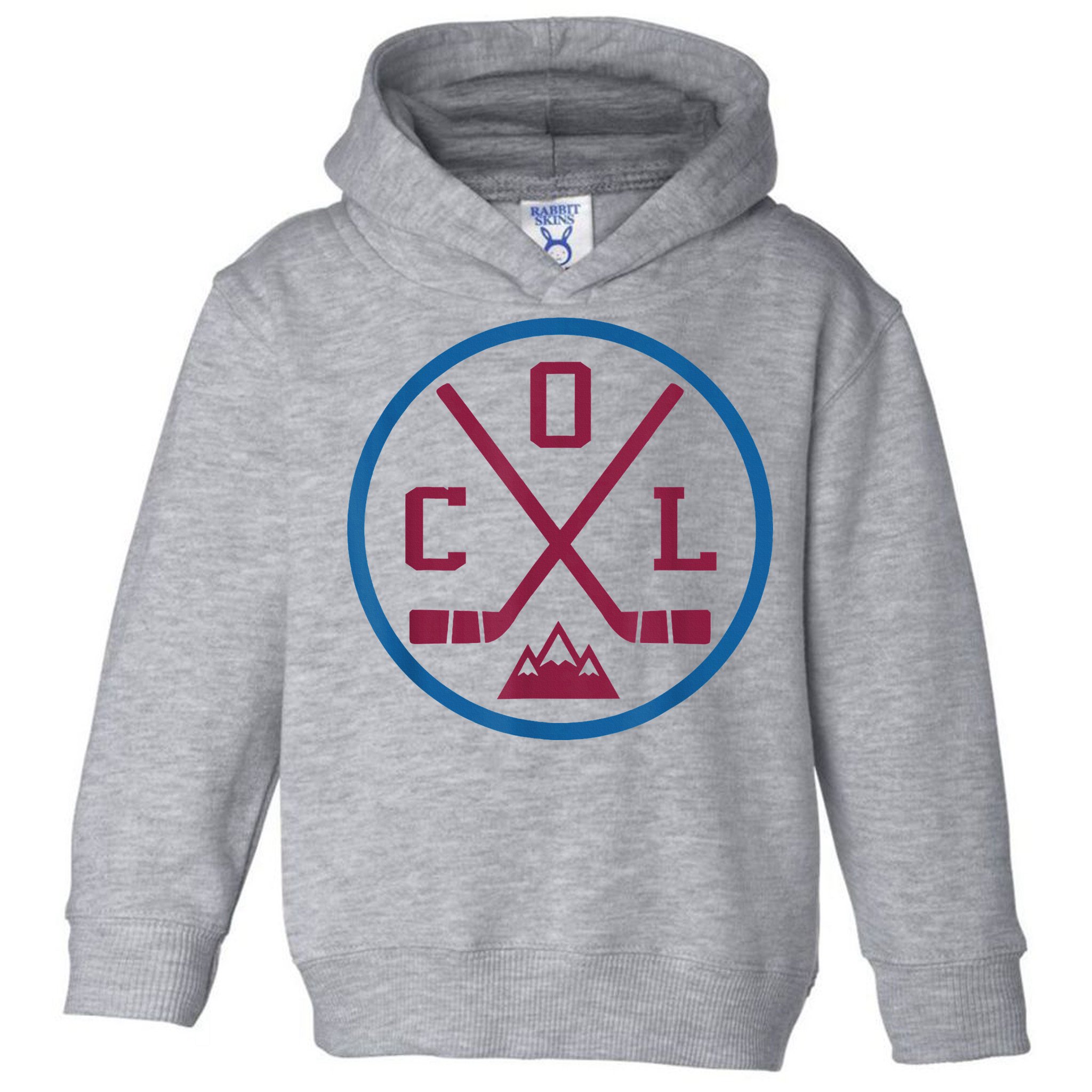 Vintage Retro Colorado Hockey Emblem Col Toddler Hoodie