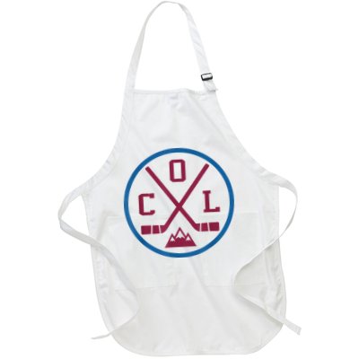 Vintage Retro Colorado Hockey Emblem Col Apron