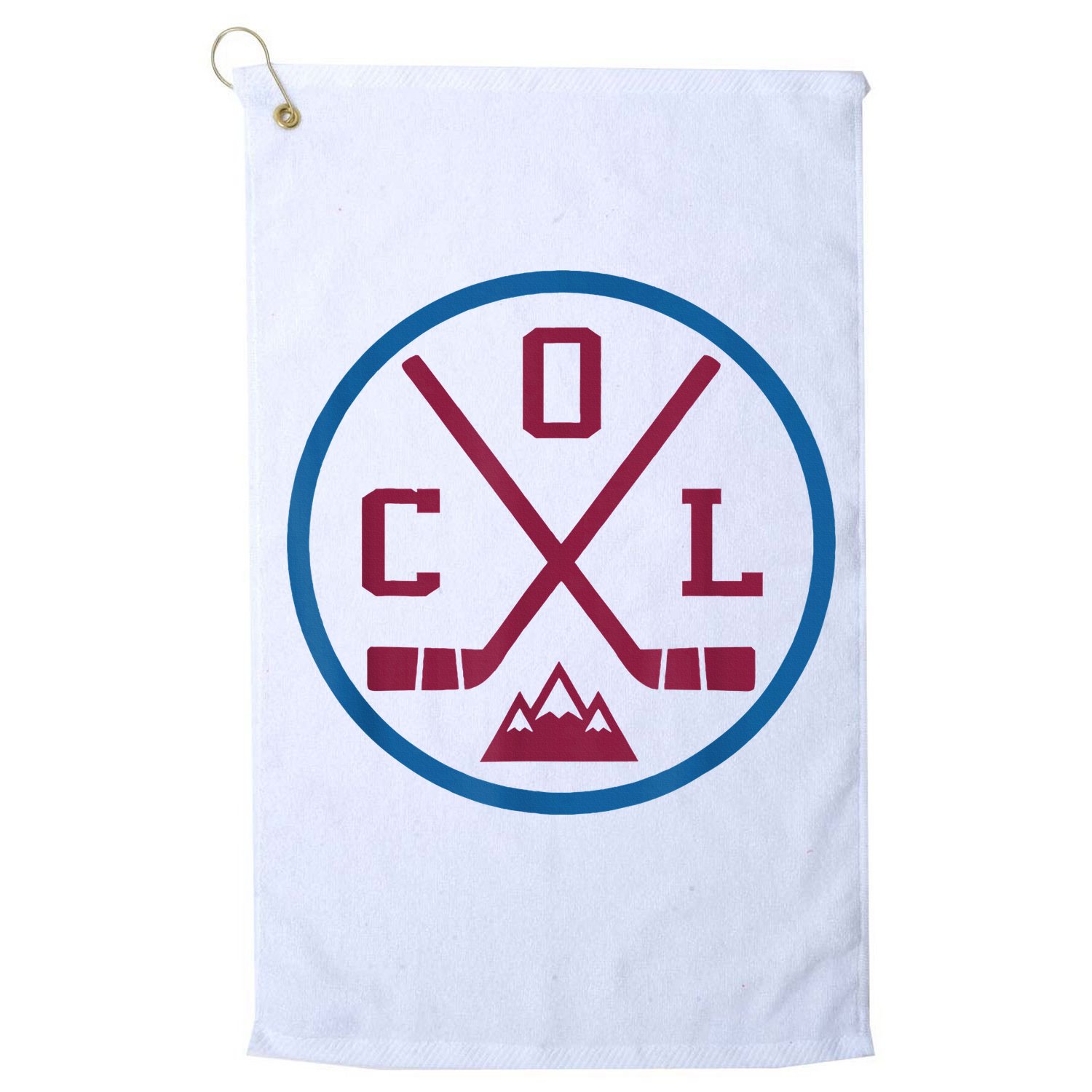 Vintage Retro Colorado Hockey Emblem Col Golf Towel