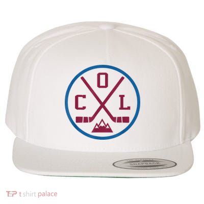 Vintage Retro Colorado Hockey Emblem Col Wool Snapback Cap