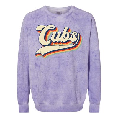 Vintage Retro Cubs Sports Name Gifts Colorblast Crewneck Sweatshirt