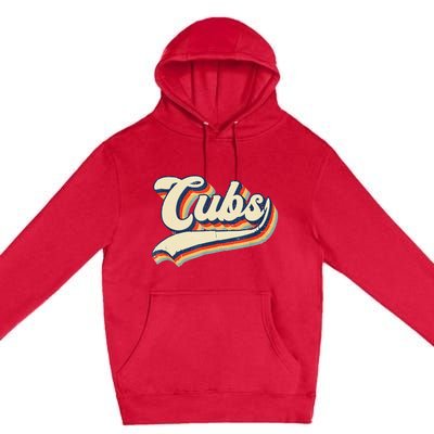 Vintage Retro Cubs Sports Name Gifts Premium Pullover Hoodie