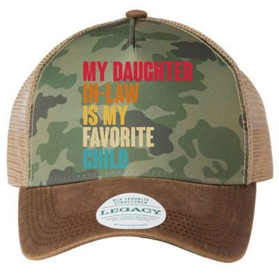 Vintage Retro Colors My Daughter In Law Is My Favorite Child Legacy Tie Dye Trucker Hat