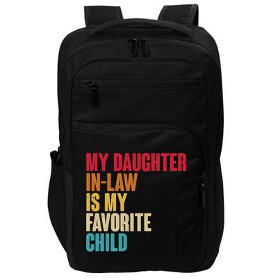 Vintage Retro Colors My Daughter In Law Is My Favorite Child Impact Tech Backpack