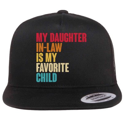 Vintage Retro Colors My Daughter In Law Is My Favorite Child Flatbill Hat