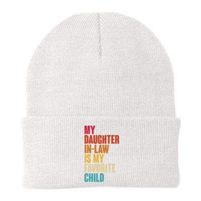 Vintage Retro Colors My Daughter In Law Is My Favorite Child Beanie