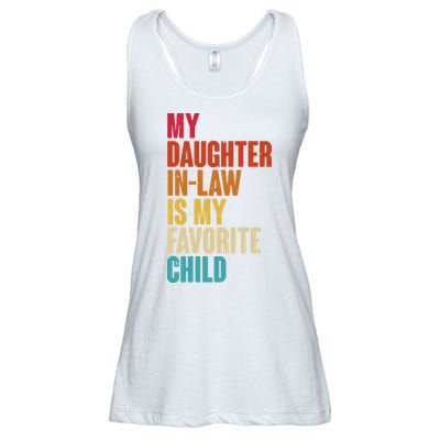 Vintage Retro Colors My Daughter In Law Is My Favorite Child Ladies Essential Flowy Tank