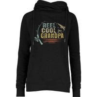 Vintage Reel Cool Grandpa Funny Fishing Gift Womens Funnel Neck Pullover Hood