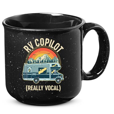 Vintage RV Copilot Really Vocal 15oz Campfire Ceramic Mug
