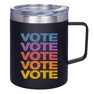 Vintage Retro Colors Vote 12oz Stainless Steel Coffee Mug