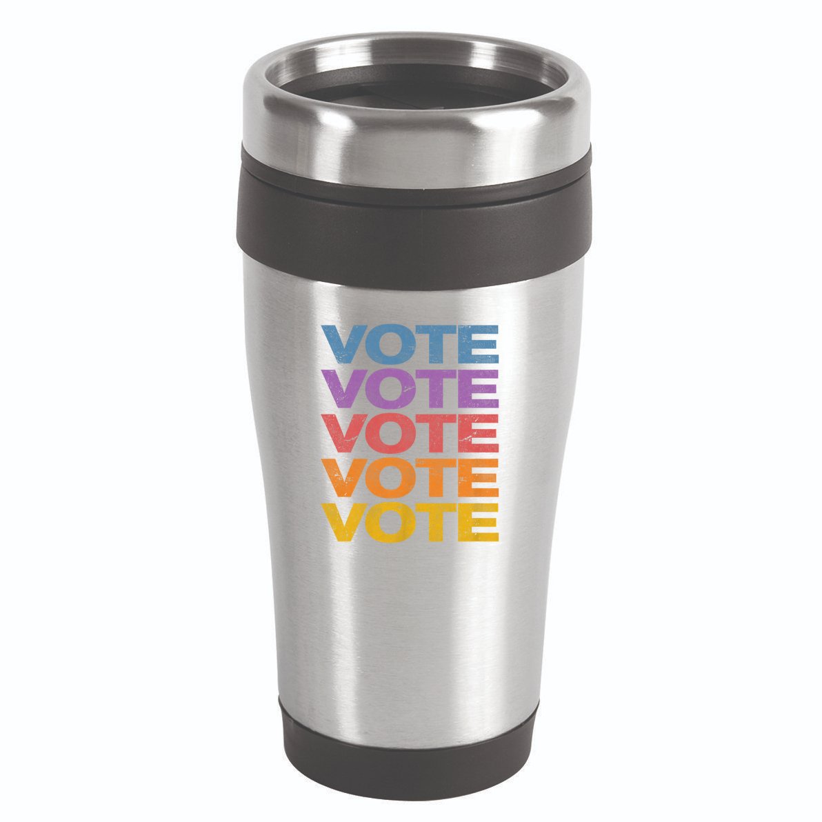 Vintage Retro Colors Vote 16oz Travel Tumbler