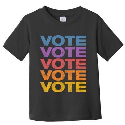 Vintage Retro Colors Vote Toddler T-Shirt