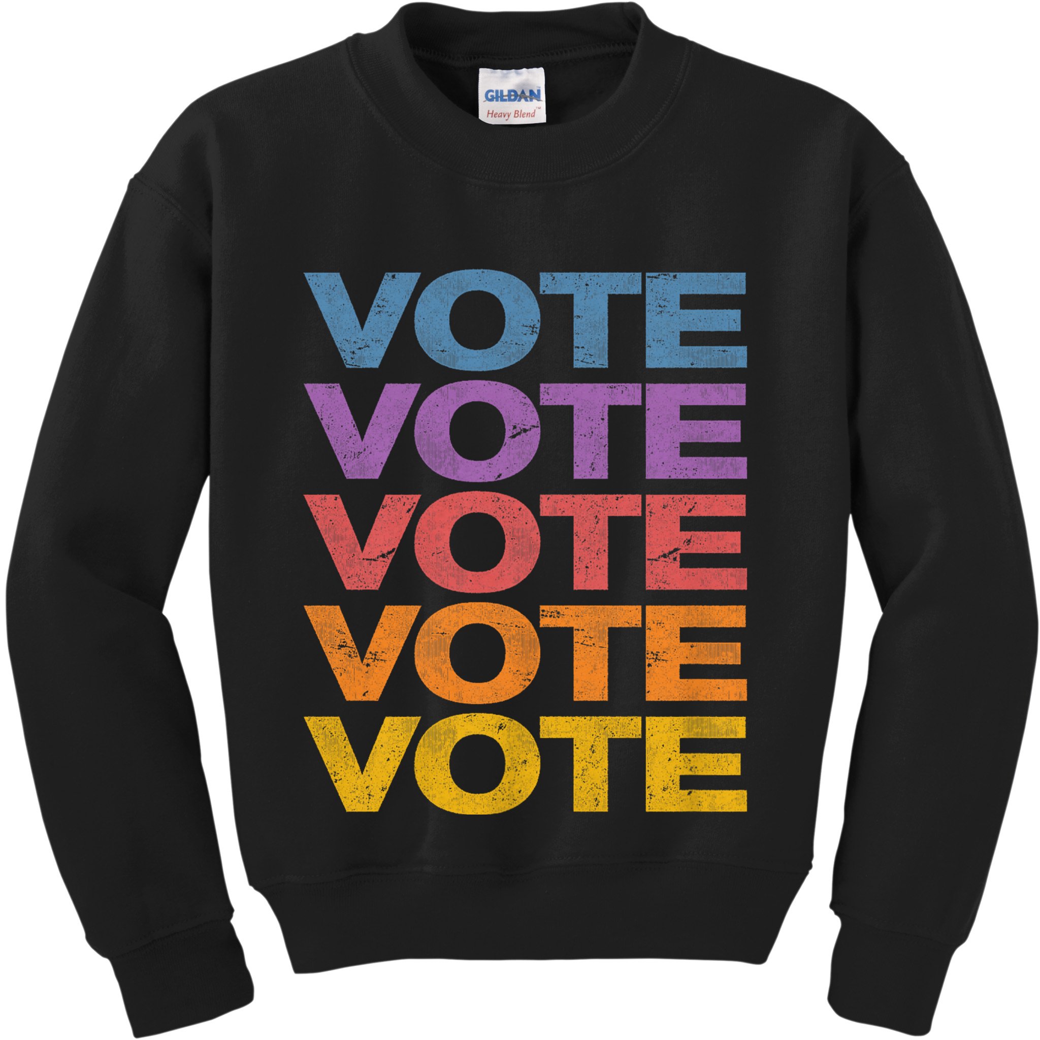 Vintage Retro Colors Vote Kids Sweatshirt
