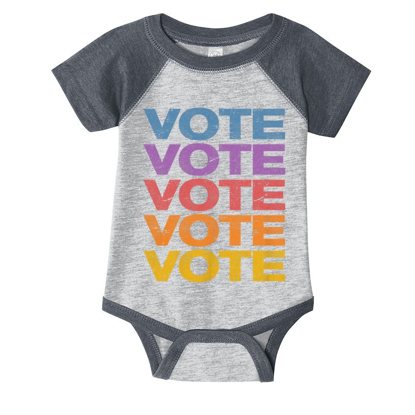 Vintage Retro Colors Vote Infant Baby Jersey Bodysuit
