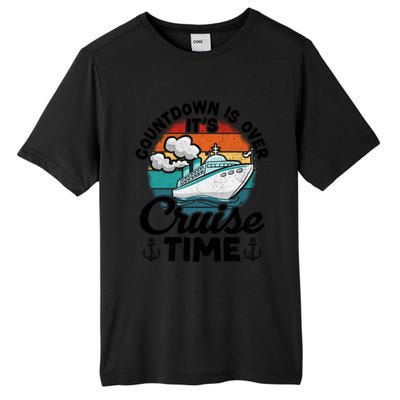 Vintage Retro Countdown Is Over Its Cruise Time Cool Gift Tall Fusion ChromaSoft Performance T-Shirt