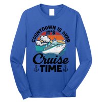 Vintage Retro Countdown Is Over Its Cruise Time Cool Gift Long Sleeve Shirt