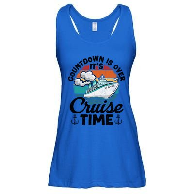 Vintage Retro Countdown Is Over Its Cruise Time Cool Gift Ladies Essential Flowy Tank