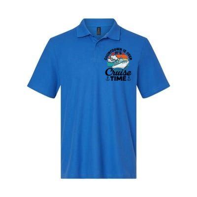 Vintage Retro Countdown Is Over Its Cruise Time Cool Gift Softstyle Adult Sport Polo