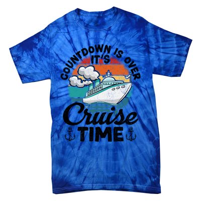 Vintage Retro Countdown Is Over Its Cruise Time Cool Gift Tie-Dye T-Shirt