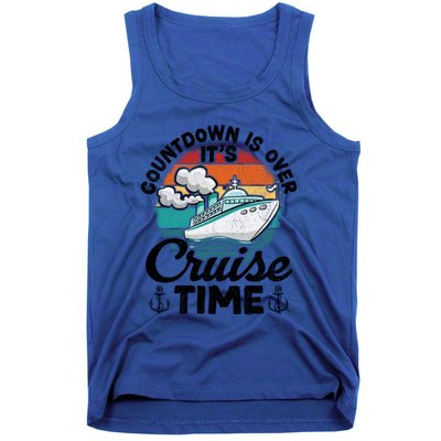 Vintage Retro Countdown Is Over Its Cruise Time Cool Gift Tank Top