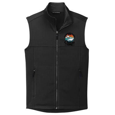 Vintage Retro Countdown Is Over Its Cruise Time Cool Gift Collective Smooth Fleece Vest