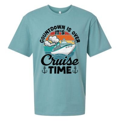 Vintage Retro Countdown Is Over Its Cruise Time Cool Gift Sueded Cloud Jersey T-Shirt