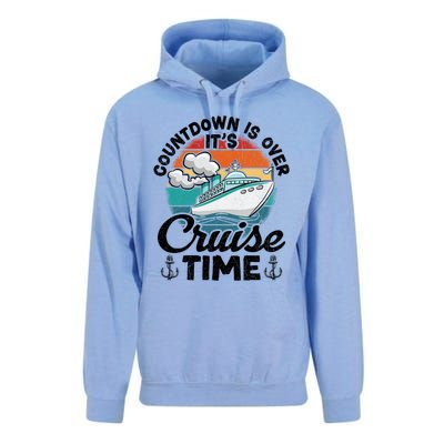 Vintage Retro Countdown Is Over Its Cruise Time Cool Gift Unisex Surf Hoodie