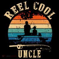 Vintage Reel Cool Uncle Fish Fishing Father's Day Tall T-Shirt