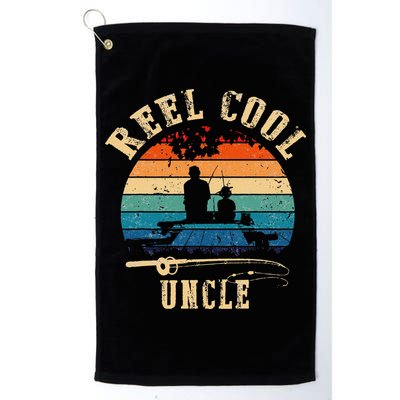 Vintage Reel Cool Uncle Fish Fishing Father's Day Golf Towel