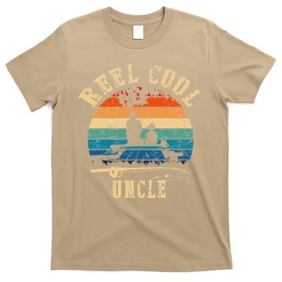 Vintage Reel Cool Uncle Fish Fishing Father's Day T-Shirt