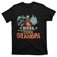 Vintage Reel Cool Grandpa Fishing Lover Gift For Dad T-Shirt