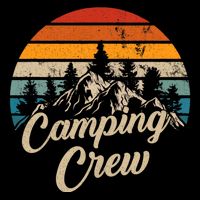 Vintage Retro Camping Crew Family Friends Matching T-Shirt