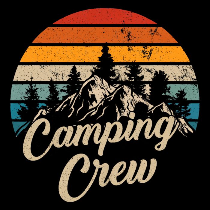 Vintage Retro Camping Crew Family Friends Matching T-Shirt