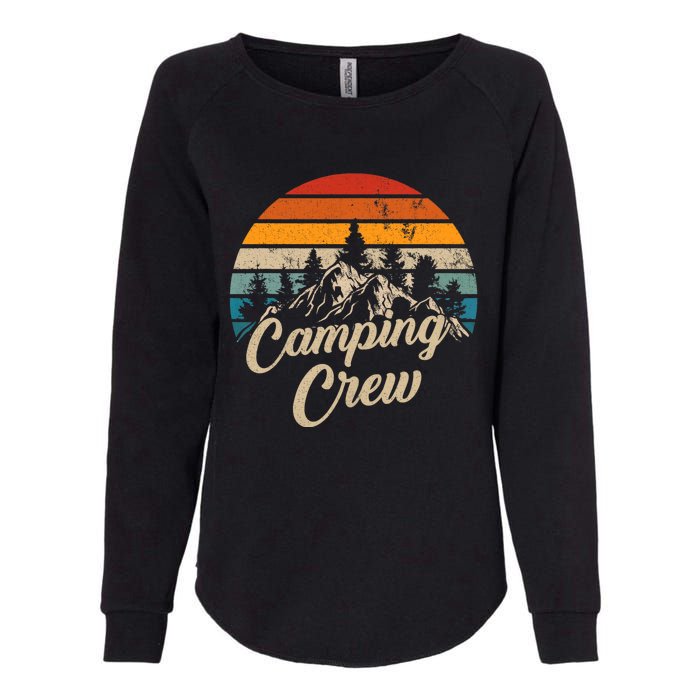 Vintage Retro Camping Crew Family Friends Matching Womens California Wash Sweatshirt