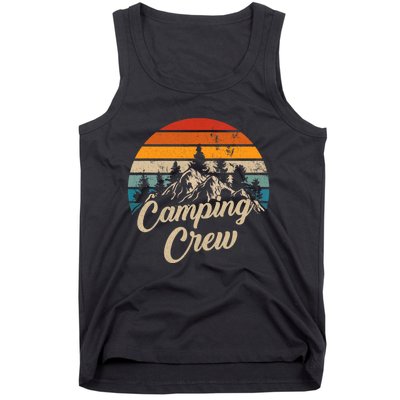 Vintage Retro Camping Crew Family Friends Matching Tank Top