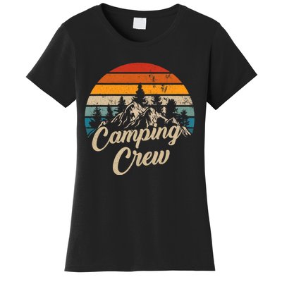 Vintage Retro Camping Crew Family Friends Matching Women's T-Shirt