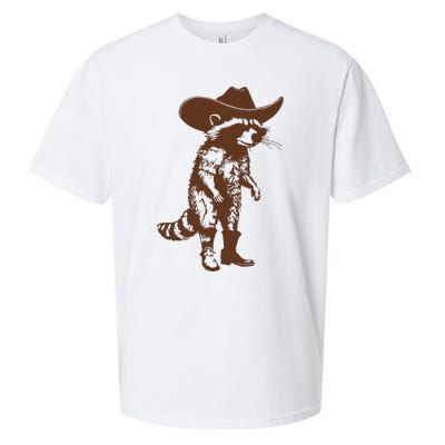 Vintage Raccoon Cowboy Cowgirl Trash Panda Western Country Sueded Cloud Jersey T-Shirt